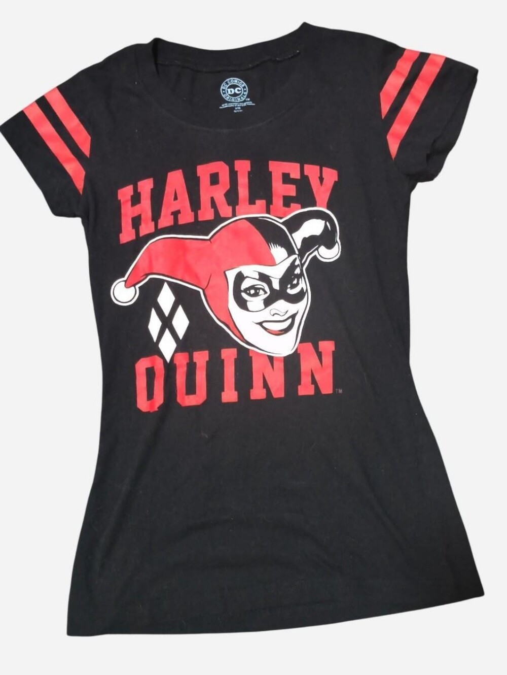DC Comics Vintage Harley Quinn black baby tee Size S